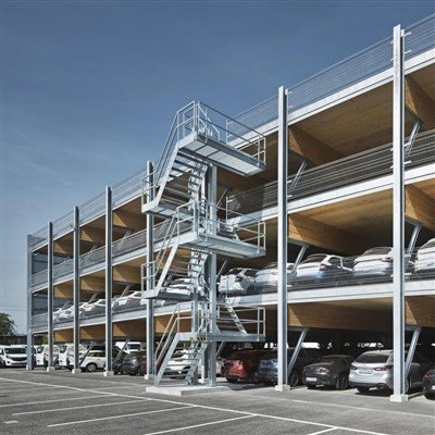 Edificio de estacionamiento de acero de varios niveles-